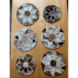 Vintage cowhide placemats